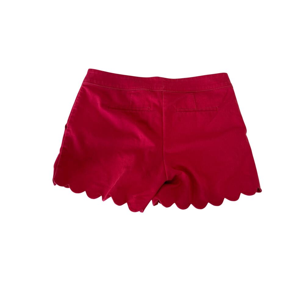 The Limited Red Scalloped Hem Shorts Size Medium / 10 | Cotton Blend Women’s - Picture 2 of 11